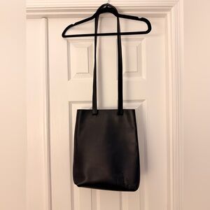 Black Leather Tote Bag